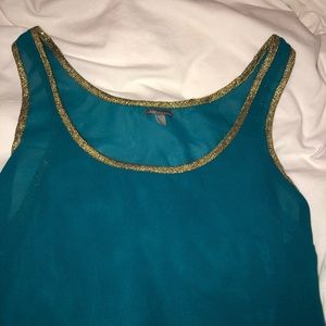 Teal sheer tank